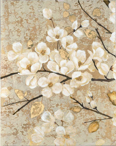 Illuminated branches floral canvas art print by Barker Jon, featuring vibrant floral design for home decor.