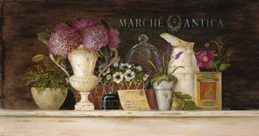 Feeling at Home Marche Antica Vignette floral canvas art print by Staehling Angela, featuring delicate vintage floral design.