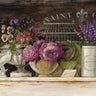 Feeling at home Saint Ouen Vignette floral canvas art print by Villarreal Gabriela featuring vibrant floral designs on textured canvas.