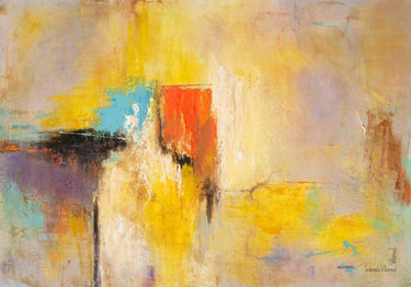 Abstract canvas art print titled "Infinite Inspiration" by Villarreal Gabriela, featuring vibrant, flowing shapes and colorful design.