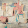 Pastel abstract canvas art print titled "Cocktail Party 4" by Black Ailsa, featuring vibrant, modern shapes and colors.