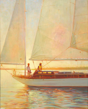 Shimmering Moment Coastal canvas art print by Rauscher Michel, featuring serene ocean scenes with vibrant, shimmering coastal details.