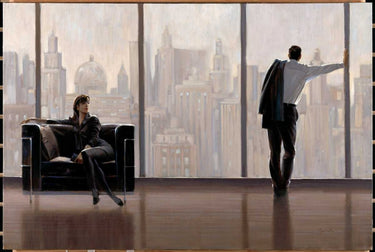 Feeling at Home New York State of Mind figurative canvas art print by Rauscher Michel showing vibrant cityscape and artistic detail.