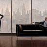 Pensive New York figurative canvas art print by Rauscher Michel, featuring a thoughtful scene in a modern art style.