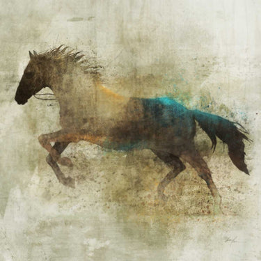 Lone Star 2 Animals canvas art print by Roko Ken featuring wildlife illustrations on a textured canvas, from Feeling at Home.
