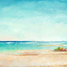 Coastal canvas art print titled "That's the Spot" by Jill Schultz McGannon, featuring serene seaside scene and vibrant colors.