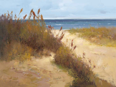 Coastal Canvas art print titled Beach Trail 2 by Villarreal Villarreal Gabriela, featuring scenic beach trail scene in vibrant colors.