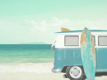 Coastal canvas art print of surf scene by Heighton Brent, featuring waves and beach scenery, created by Feeling at Home.