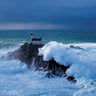 Brittany Phare de Tevennec photography canvas art print by Feeling at Home, showcasing a scenic coastal lighthouse view.