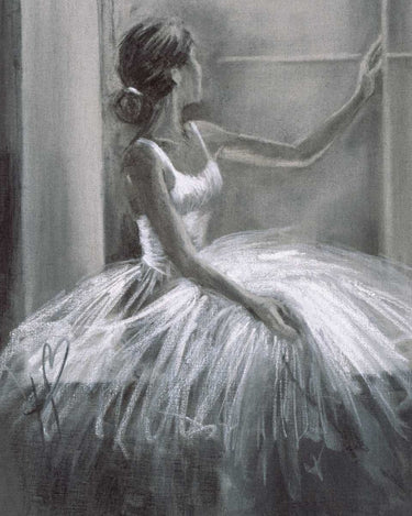 Ballerina Nature canvas art print by Bowman Hazel featuring a graceful ballerina in nature, displayed on a neutral background.