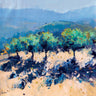 Decorative canvas art print titled Morning Shadows by Dey Rajan, featuring abstract shadow patterns in soothing tones.