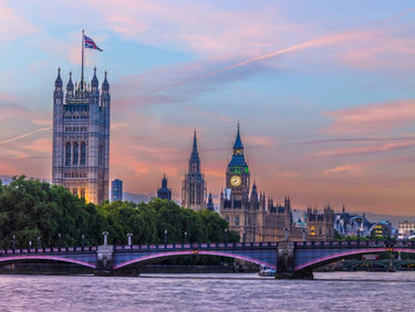 London Westminster Abbey and River Thames canvas art print by Frank Assaf, showcasing iconic UK architecture and scenic river views.