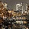 Evening view of Central Park in New York City, framed canvas art print by Frank Assaf, showcasing a serene urban landscape at dusk