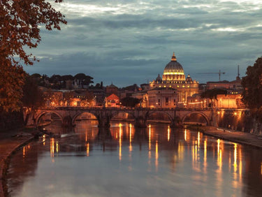 Canvas art print of Basilica di San Pietro in Vatican Rome by Frank Assaf, showcasing Rome’s iconic religious architecture.