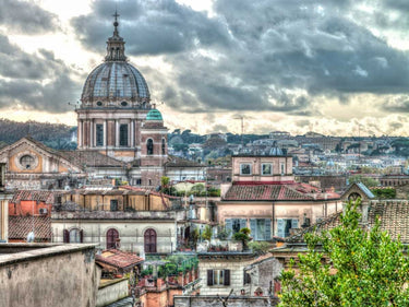 European canvas art print of Vatican City with St. Peter's Basilica in Rome, Italy by Frank Assaf, branded Feeling at Home.
