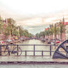 Canvas Art Print Canal through Amsterdam city Photography subject by Consani Chris Fine Art Print quality