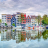 Canvas Art Print Amsterdam townhouses by the canal Photography subject by Babette Fine Art Print quality