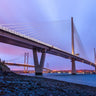 Canvas Art Print Queensferry Crossing in the evening, Scotland Photography subject by Frank Assaf Fine Art Print quality