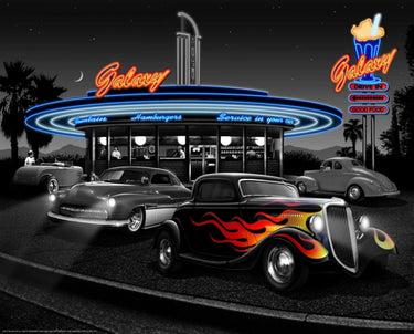 Canvas Art Print Galaxy Diner Pop Culture subject by Kostka Vladimir Fine Art Print quality