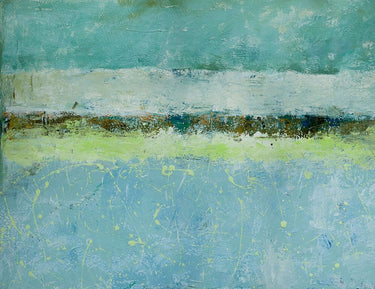 Canvas Art Print Green Horizon Abstract subject by Voss Johan Fine Art Print quality