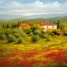 Canvas Art Print Landscape With Poppies II Landscape subject by Basohli School Fine Art Print quality
