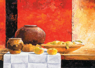 Canvas Art Print Still life with apples II Still-Life subject by Audivert Eduardo Fine Art Print quality