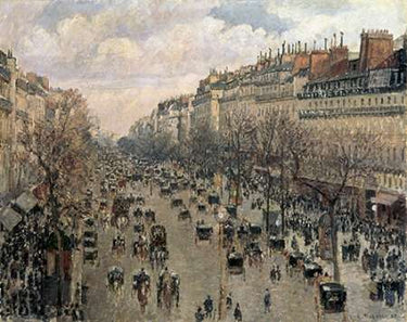 Canvas Art Print Boulevard Montmartre, Afternoon Sun, 1897 Museum subject by Roesen Severin Fine Art Print quality