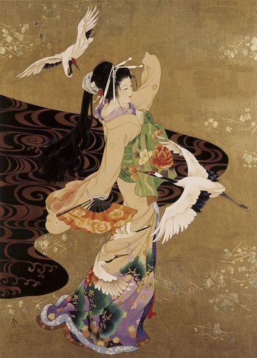 Canvas Art Print Dance Of Cranes Museum subject by Potthast Edward Henry Fine Art Print quality