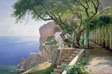 Feeling at Home Amalfi Coastal canvas art print by Bosch Hieronymus, showcasing vibrant seaside scenery in a framed wall art piece.