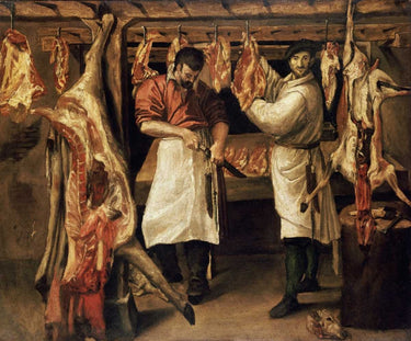 Canvas Art Print The Butcher's Shop Kitchen subject by Degas Edgar Fine Art Print quality