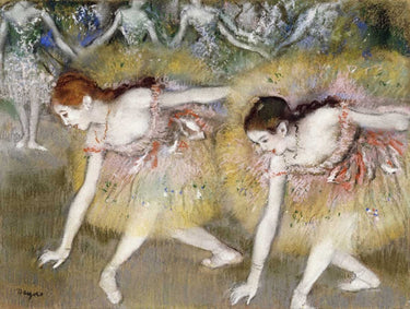 Canvas Art Print Dancers Bending Down Music-Dance subject by Gauguin Paul Fine Art Print quality