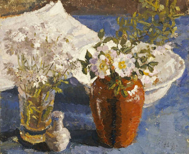 Canvas Art Print Still Life With Flowers In a Vase Museum subject by Hokusai Katsushika Fine Art Print quality