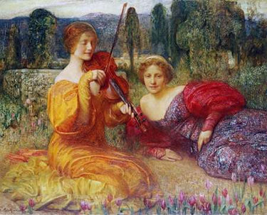 Canvas Art Print Musicienne du Silence, c. 1900 Museum subject by Hollywood Photo Fine Art Print quality