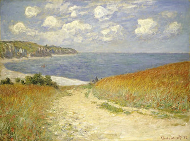 Canvas Art Print Path through the Wheat Fields at Pourville, 1882 Coastal subject by Munch Edvard Fine Art Print quality