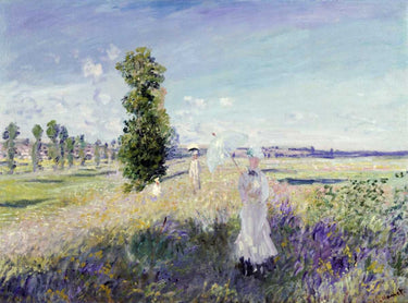 Canvas Art Print La Promenade - Argenteuil, 1875 Landscape subject by Murray Sir David Fine Art Print quality