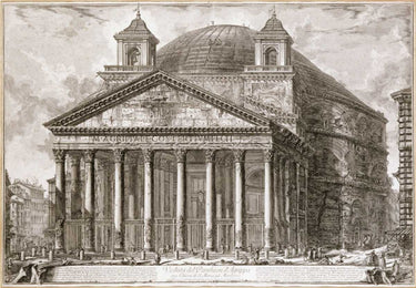 Canvas Art Print A View of The Pantheon, Rome Museum subject by Rivera Diego Fine Art Print quality