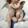 Canvas Art Print The First Kiss Fantasy subject by Cassatt Mary Fine Art Print quality