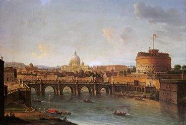Canvas Art Print Castel Sant'Angelo Museum subject by Klimt Gustav Fine Art Print quality