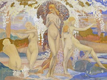 Canvas Art Print The Bathers Museum subject by Renoir Pierre-Auguste Fine Art Print quality