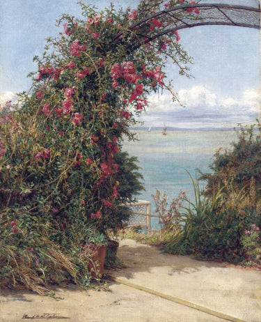 Feeling at Home Van Gogh Garden By The Sea Museum canvas art print showcasing vibrant, detailed landscape scene on textured canvas.