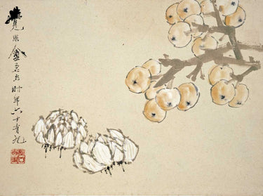Canvas Art Print Apples Decorative subject by Hokusai Katsushika Fine Art Print quality