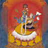Canvas Art Print Vishnu and Lakshmi Enthroned Figurative subject by Bourgonnier Claude Charles Fine Art Print quality