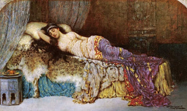 Canvas Art Print Sleeping Beauty Figurative subject by Cezanne Paul Fine Art Print quality