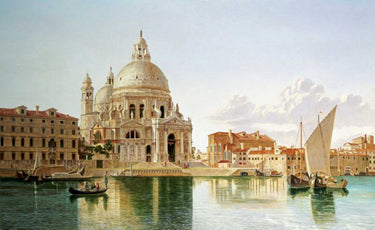 Canvas Art Print The Santa Maria Della Salute, Venice Museum subject by Ciardi Guglielmo Fine Art Print quality