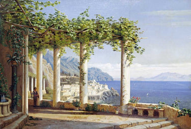 Canvas Art Print Amalfi Dal Convento Dei Cappuccini Museum subject by Gauguin Paul Fine Art Print quality