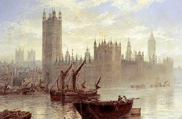 Canvas Art Print Westminster From The Thames Museum subject by Van Gogh Vincent Fine Art Print quality