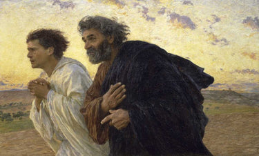 Canvas Art Print Disciples Peter and John Rushing To The Sepulcher the Morning of The Resurrection Museum subject by Chaplin Charles Fine Art Print quality
