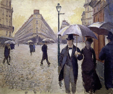 Canvas Art Print Paris Street -- Rainy Weather - Study Museum subject by Clark Myron Fine Art Print quality