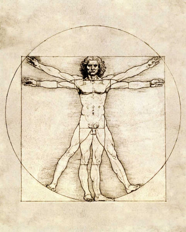 Canvas Art Print Proportions of the Human Figure - Vitruvian Man World Culture subject by Friedrich Caspar David Fine Art Print quality