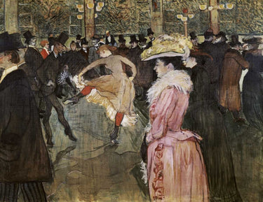 Canvas Art Print At the Moulin Rouge: The Dance Museum subject by Van Gogh Vincent Fine Art Print quality